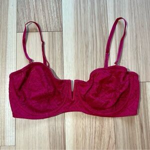 Free People Intimately Magenta Unlined Balconette/Strapless Bra 34DD